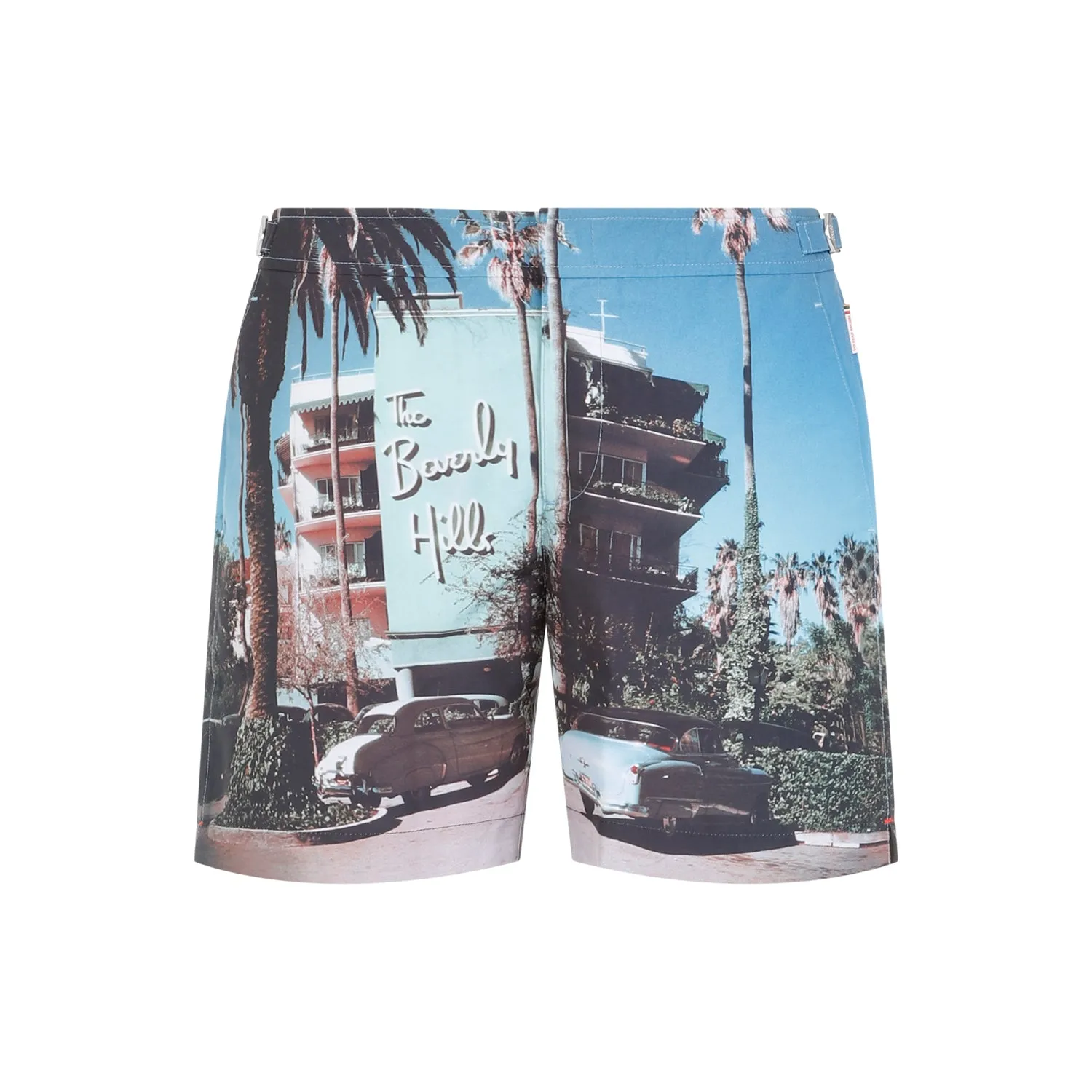 Multicolor Beverly Hills Bulldog Photographic Swim Shorts