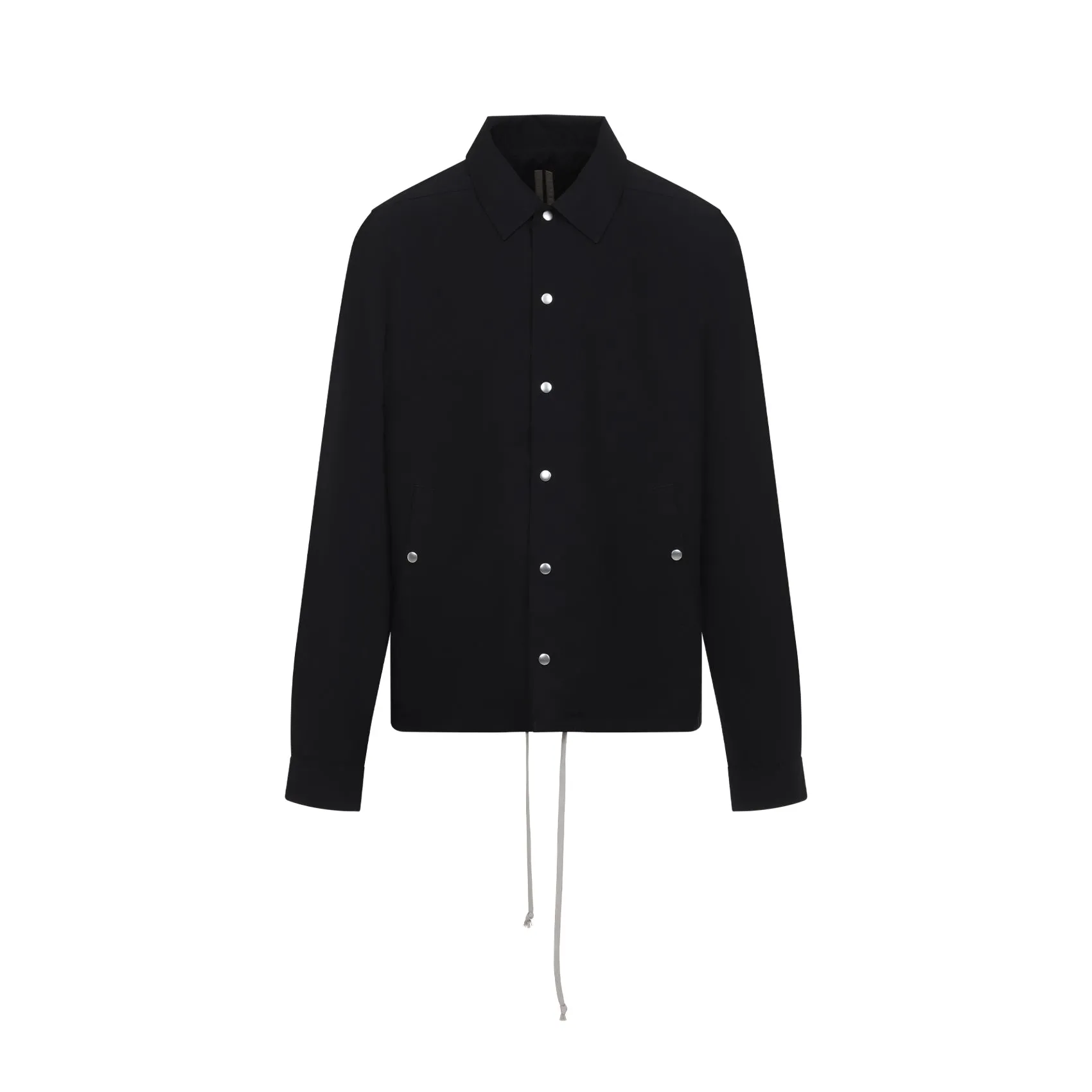 Black Lyocell Snapfront Jacket
