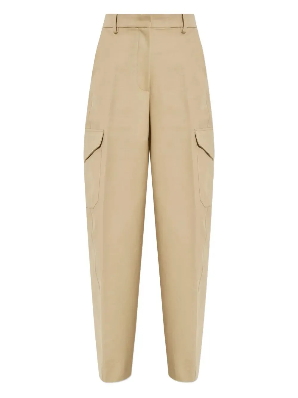 Pantaloni Cocoon In Cotone E Lana Con Tasche