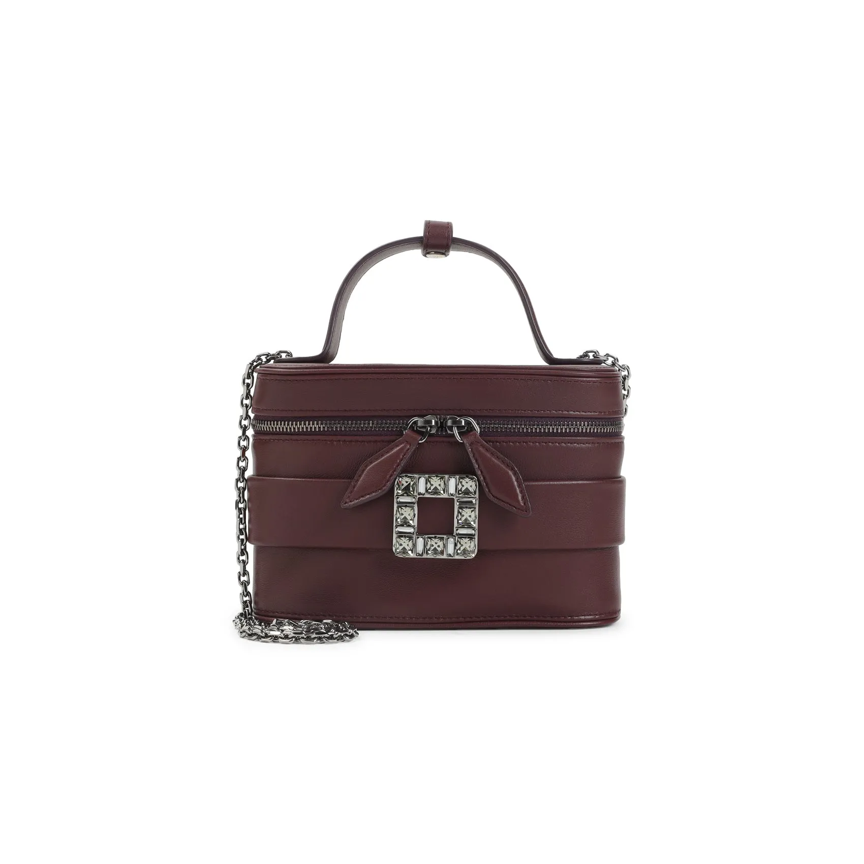Dark Bordeaux Nappa Leather Vanity Micro Bag