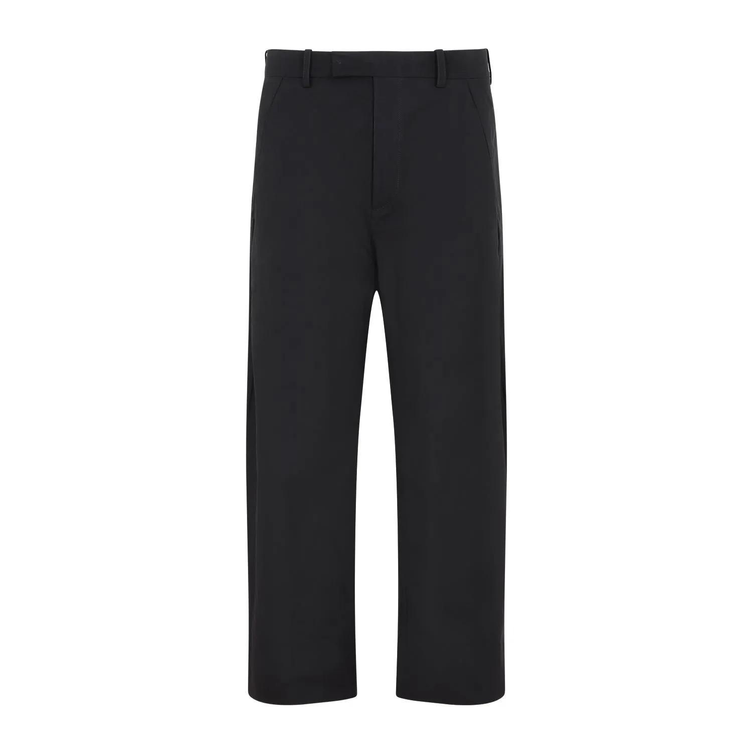 Black Cotton Uniform Leg Trouser