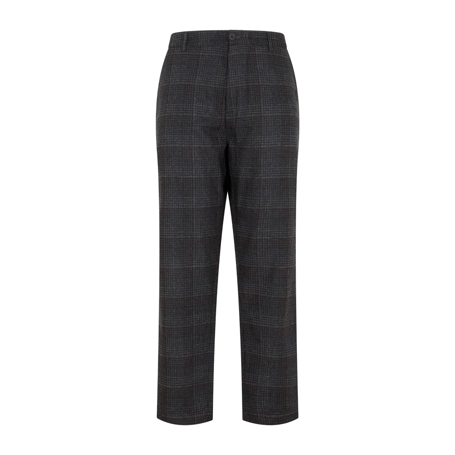 Grey Charcoal Recycled Wool Military Chino