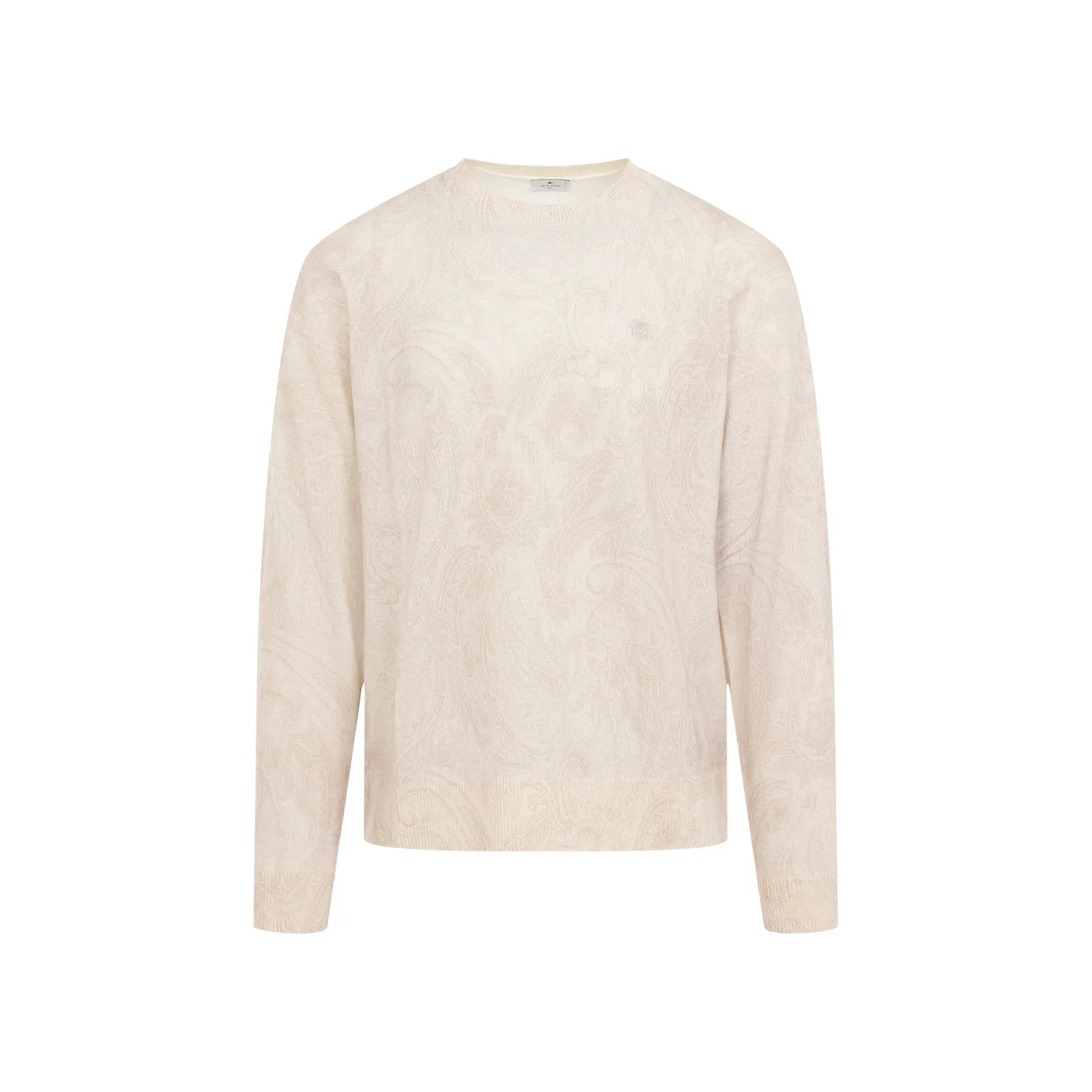 Grey Wool Knitted Crewneck