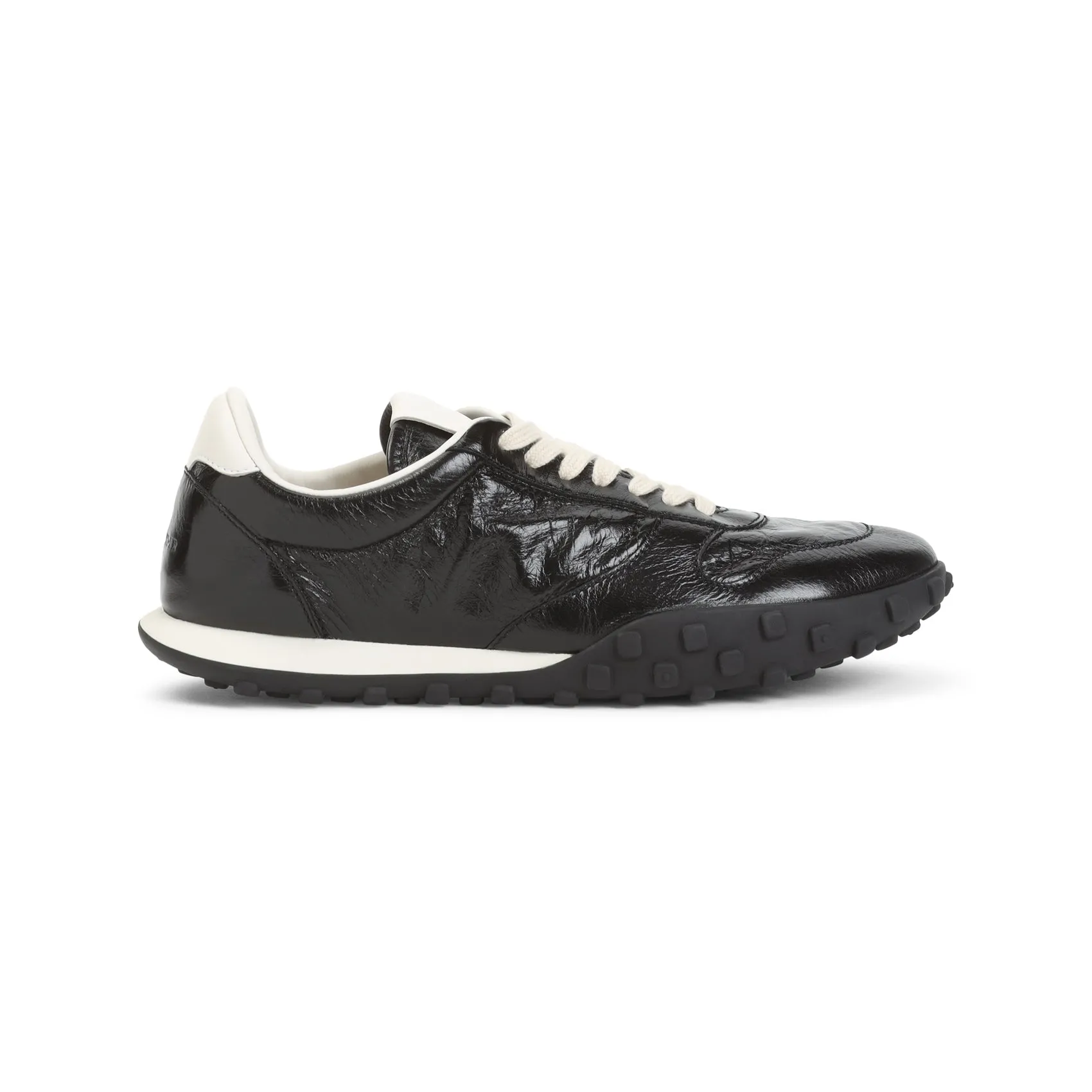 Black Deer Leather Low Top Sneakers