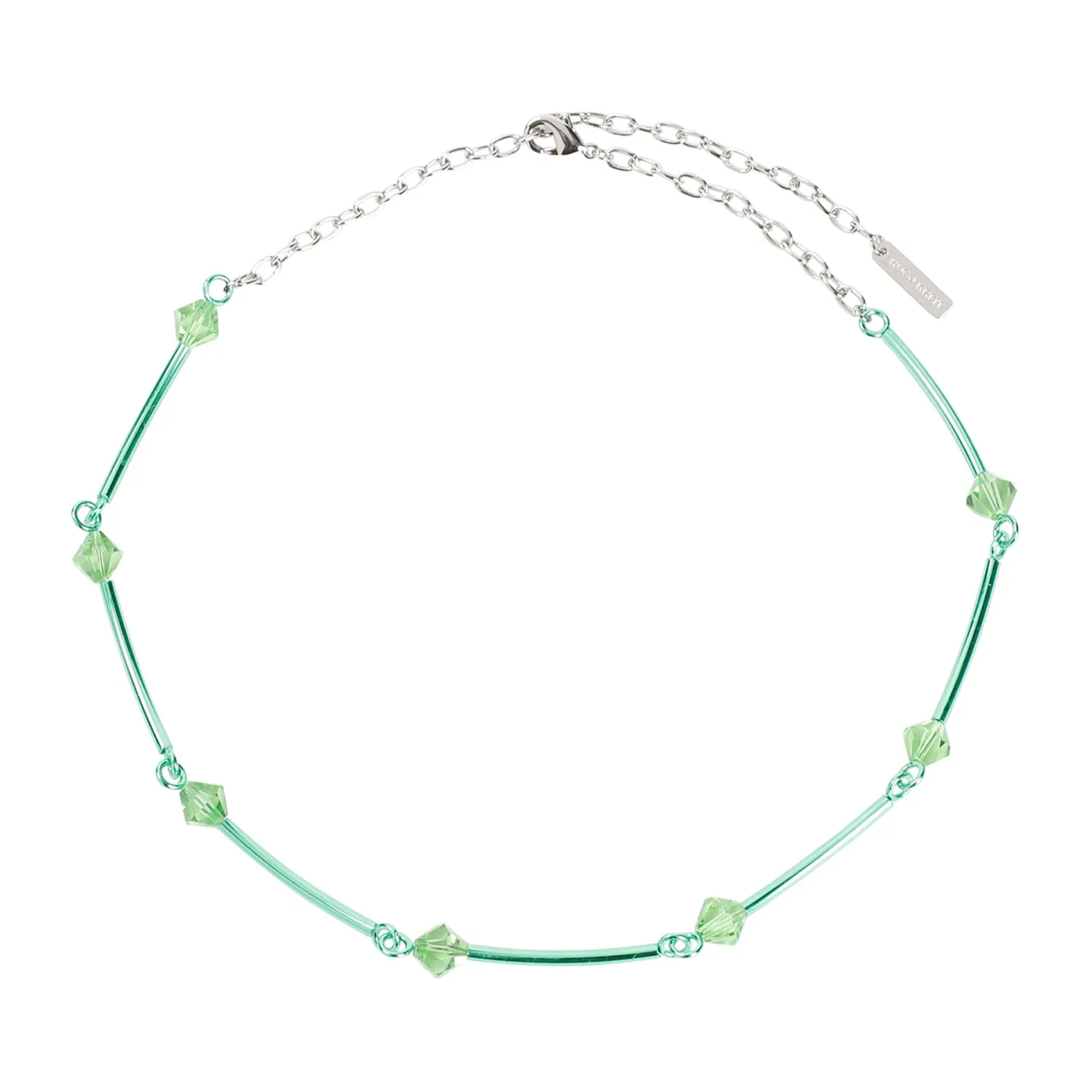 Mint Spark Chain Brass Necklace