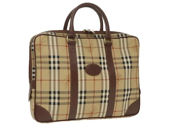 Autre Marque Borsa a mano Burberrys Nova Check PVC Beige Oro Auth 101041 D'oro