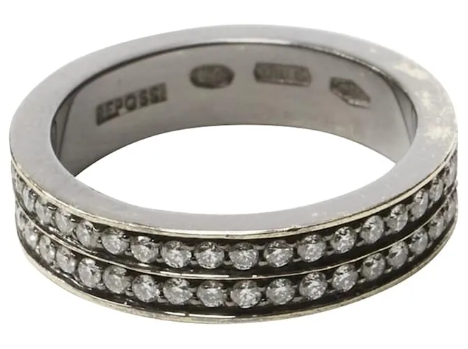 Anello di diamante Repossi Argento Metallico