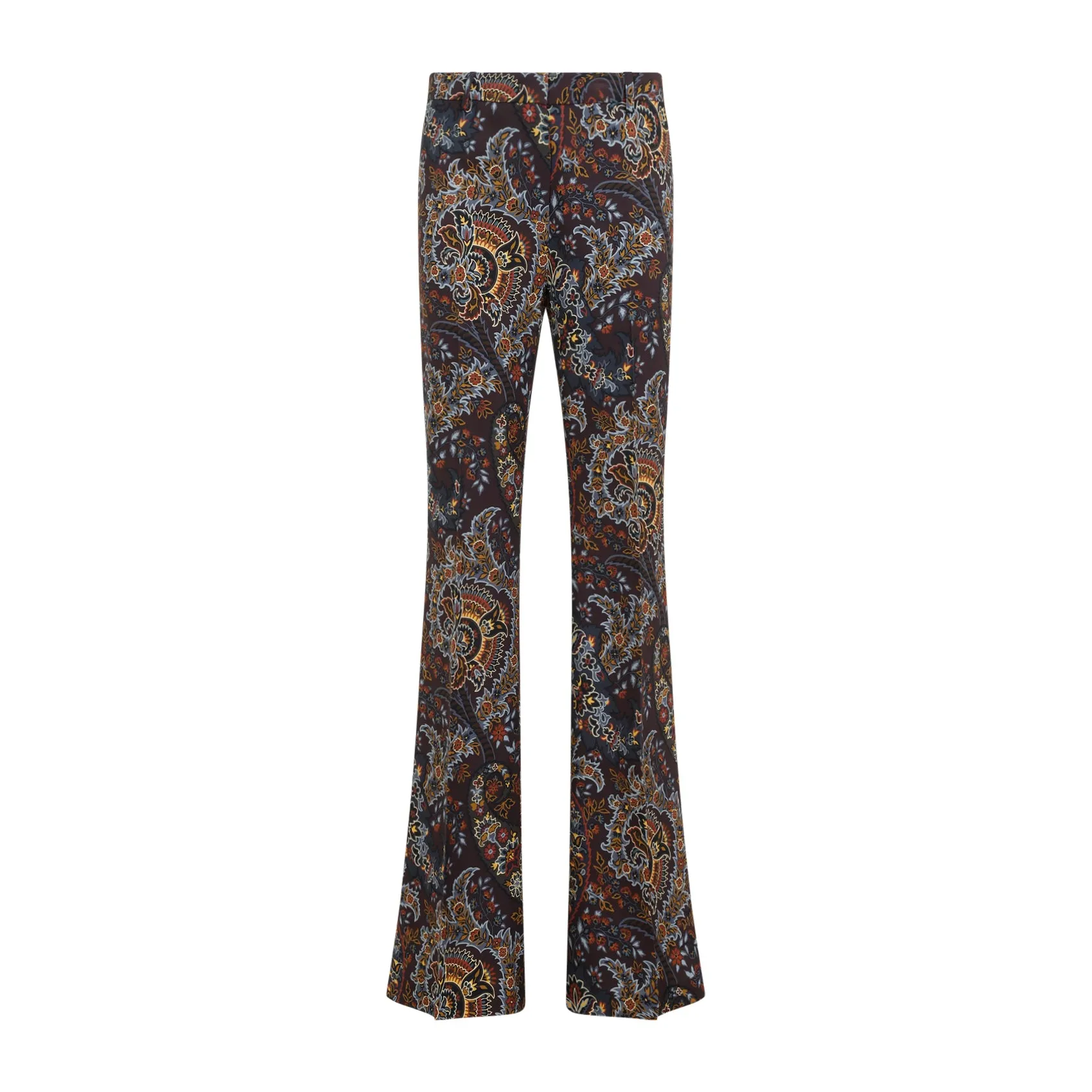Blue Black Cady Printed Viscose Pants