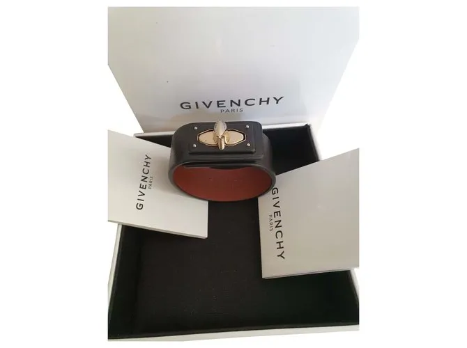 Givenchy Bracciale Dore in corno Nero