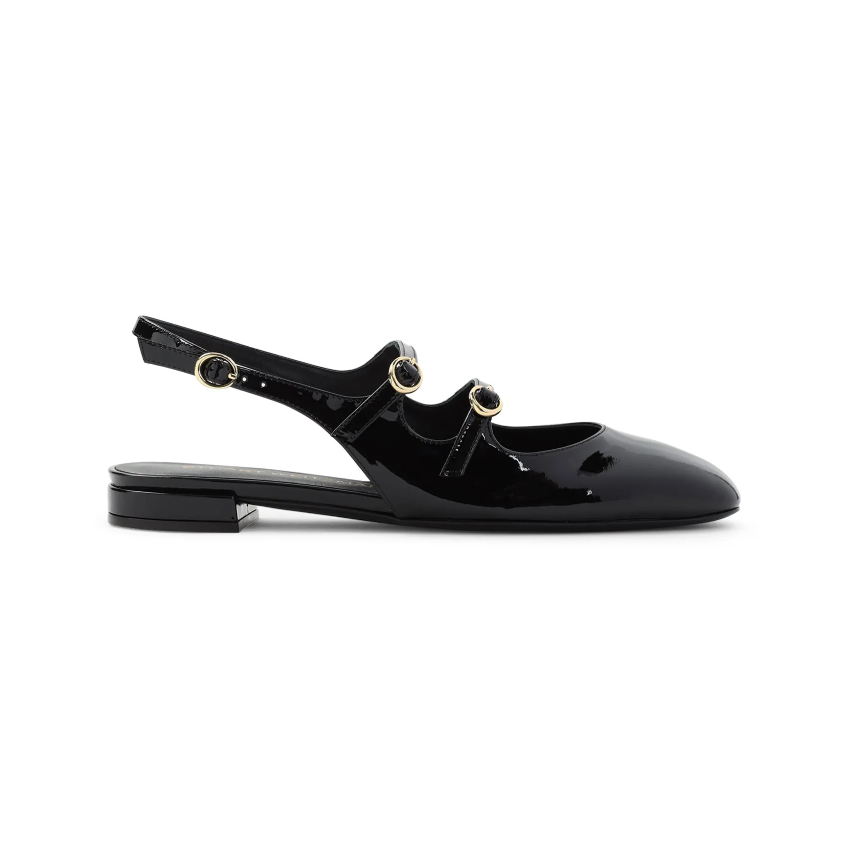 Black Benni Patent Leather Ballerinas