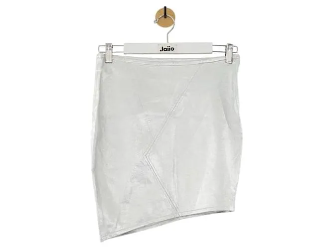 Bash Mini gonna di pelle Argento