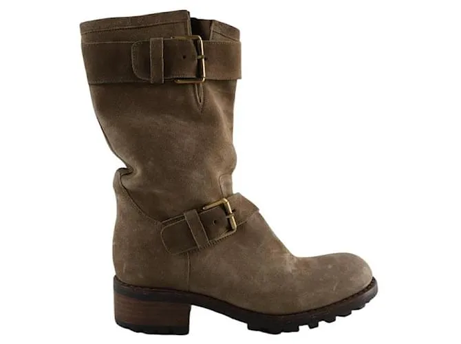 Free Lance Stivali in camoscio Cachi