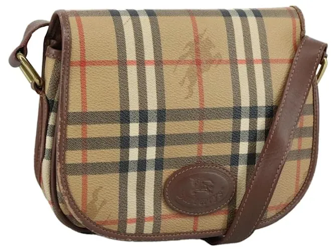 Autre Marque Borsa a spalla Burberrys Nova Check PVC Beige Auth 107273