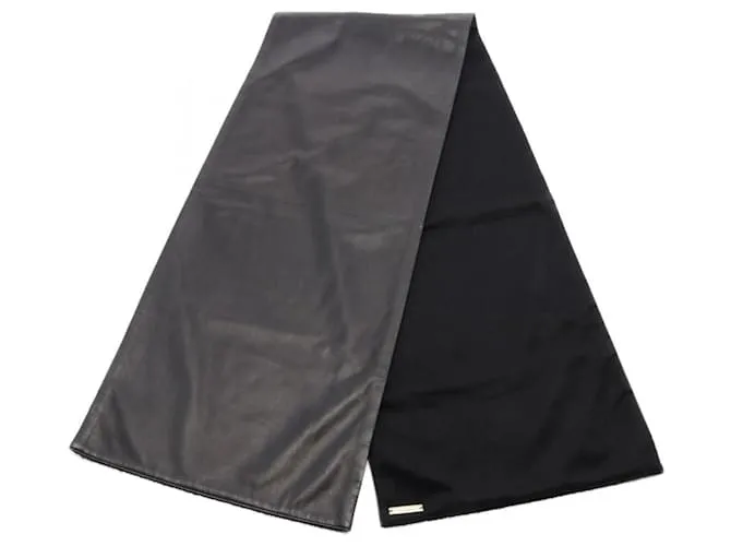 Sciarpa in pelle di agnello nera Loewe Nero