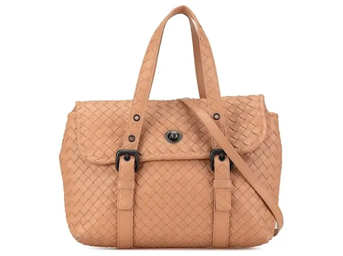 Bottega Veneta Borsa a tracolla Intrecciato Marrone Carne