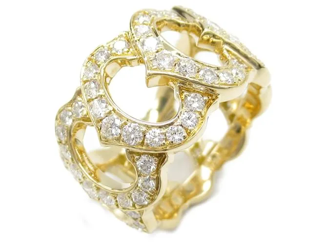 Anello Cartier C di Full Diamond Giallo