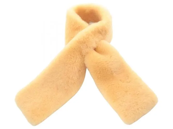 Sciarpa in pelliccia shearling beige Bottega Veneta