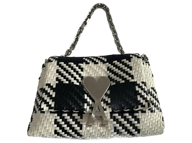 Ami Borse Nero Argento Bianco