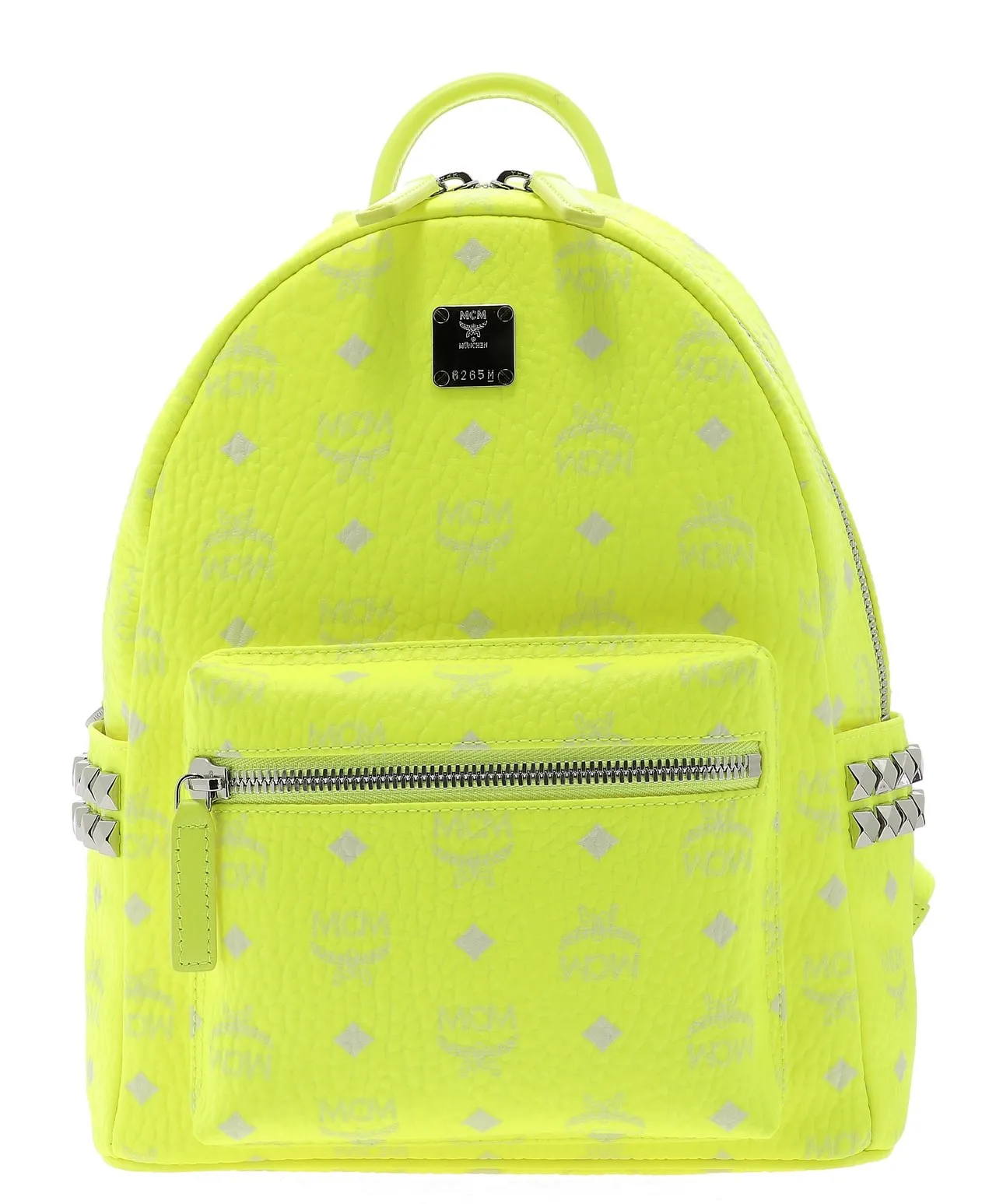 Neon Yellow Leather Backpack Zaini Giallo