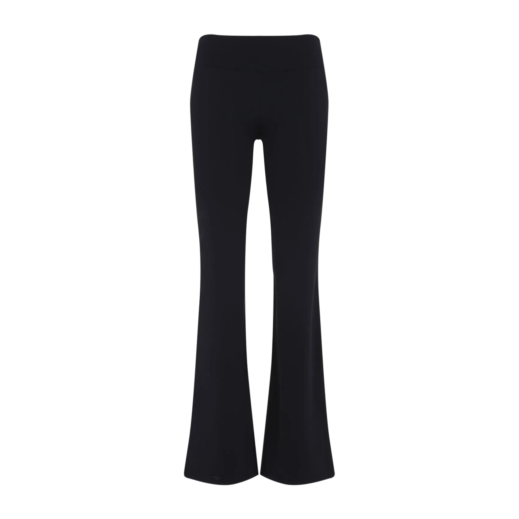 Black Scuba Tech Jersey Bootcut Pants