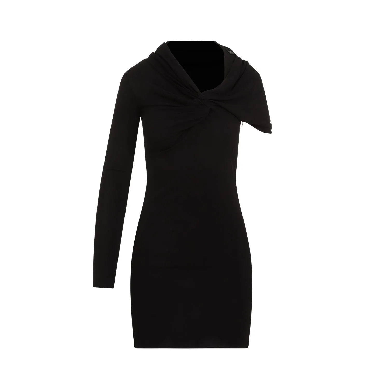 Black Viscose Mini Dress
