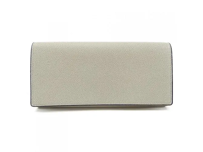 Portafoglio lungo grigio Valextra Marrone