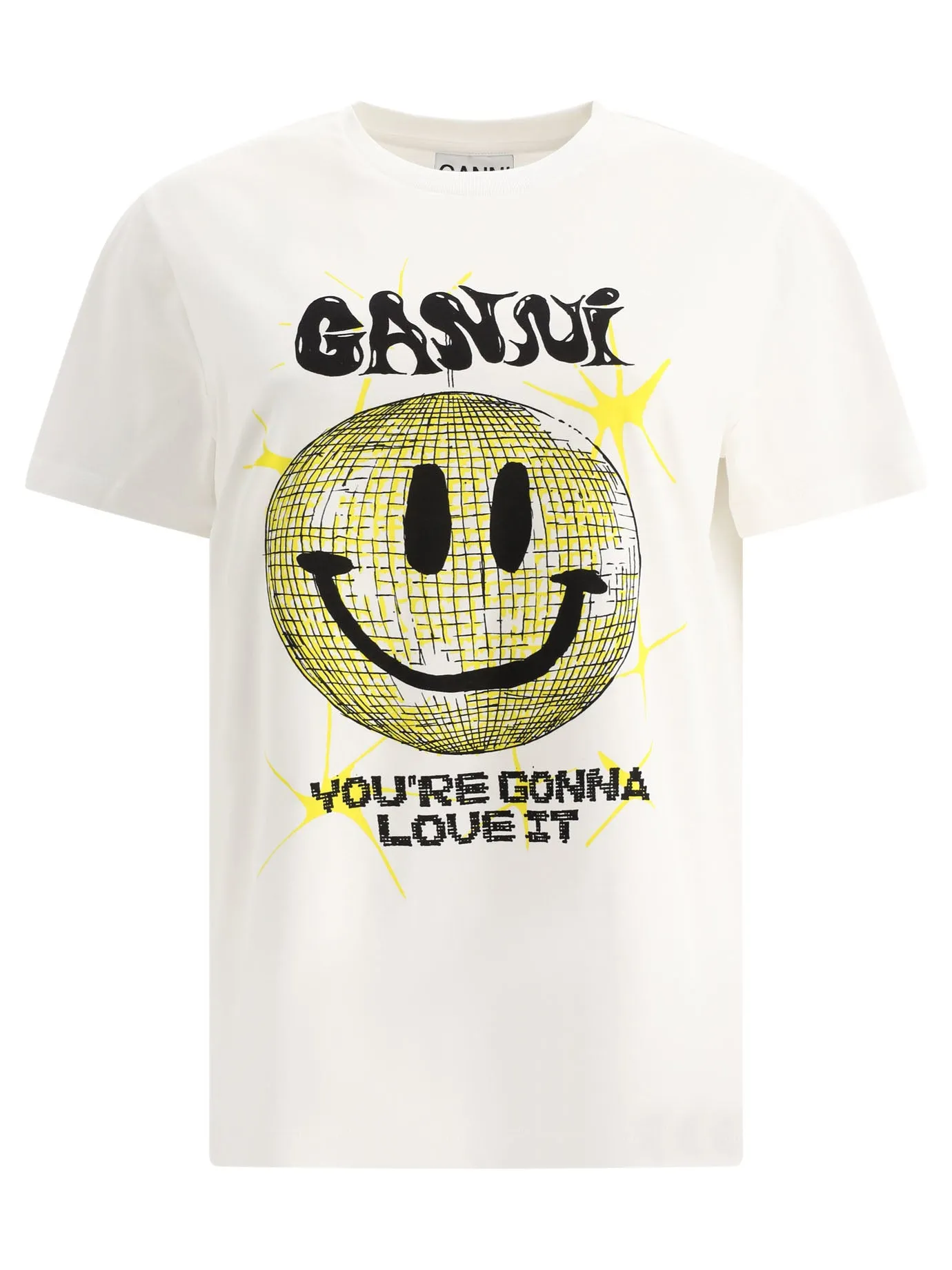 Yellow Smiley T-Shirts Bianco