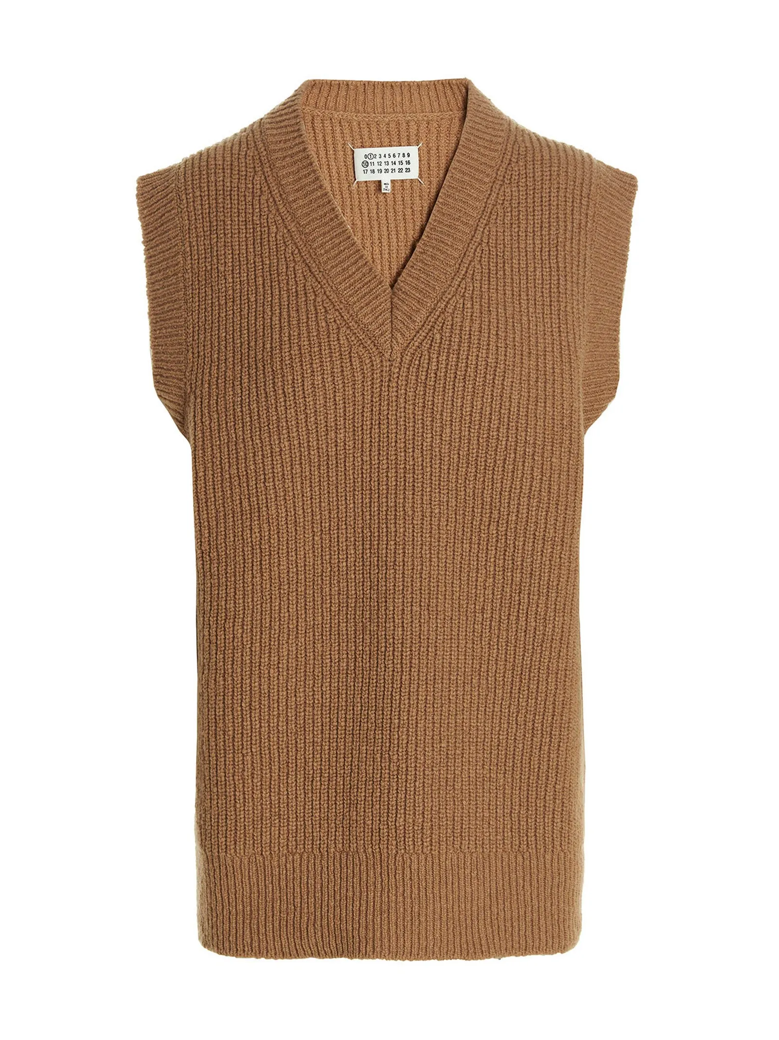 V-Neck Vest Gilet Beige
