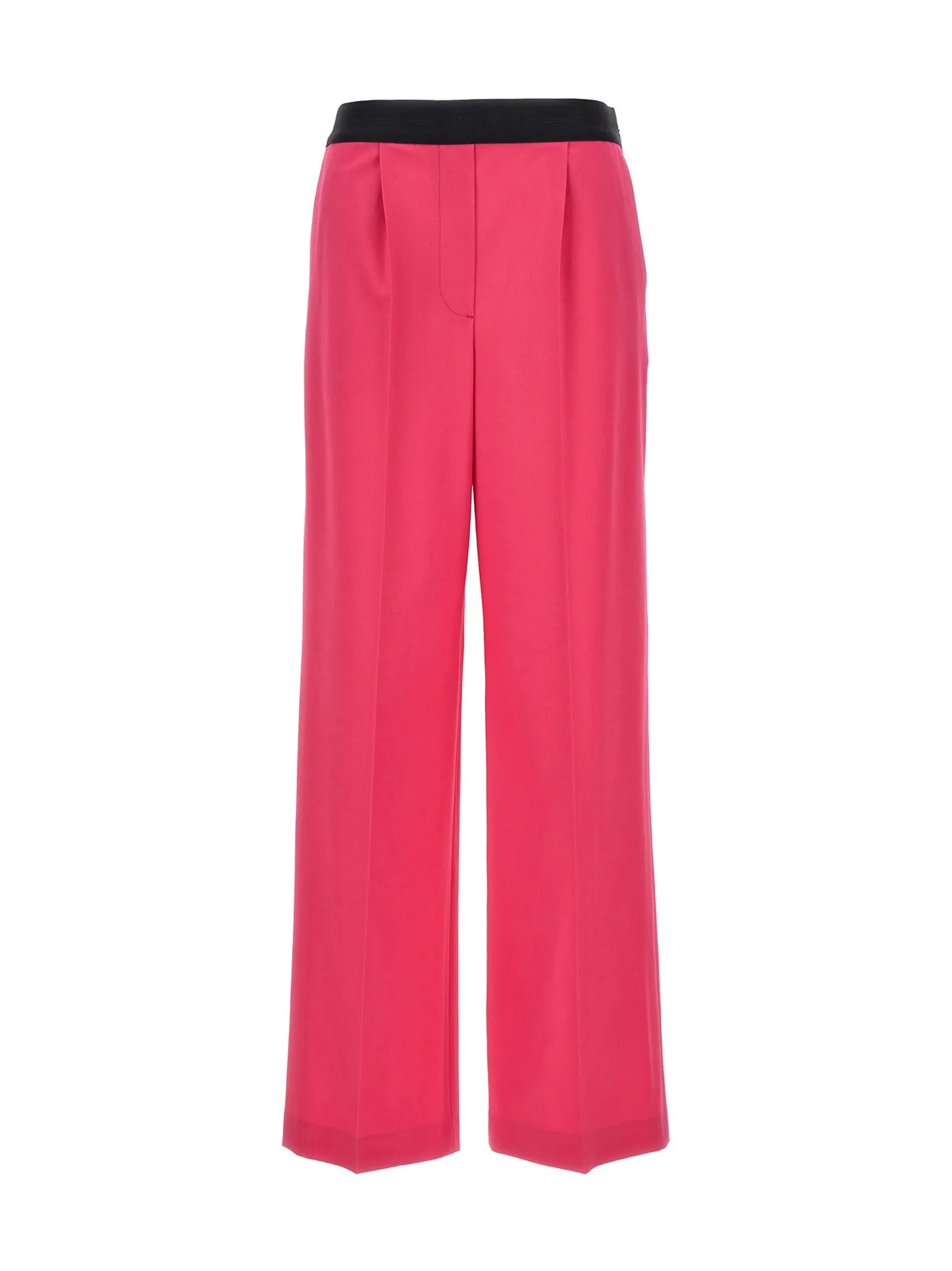With Front Pleats Pantaloni Fucsia