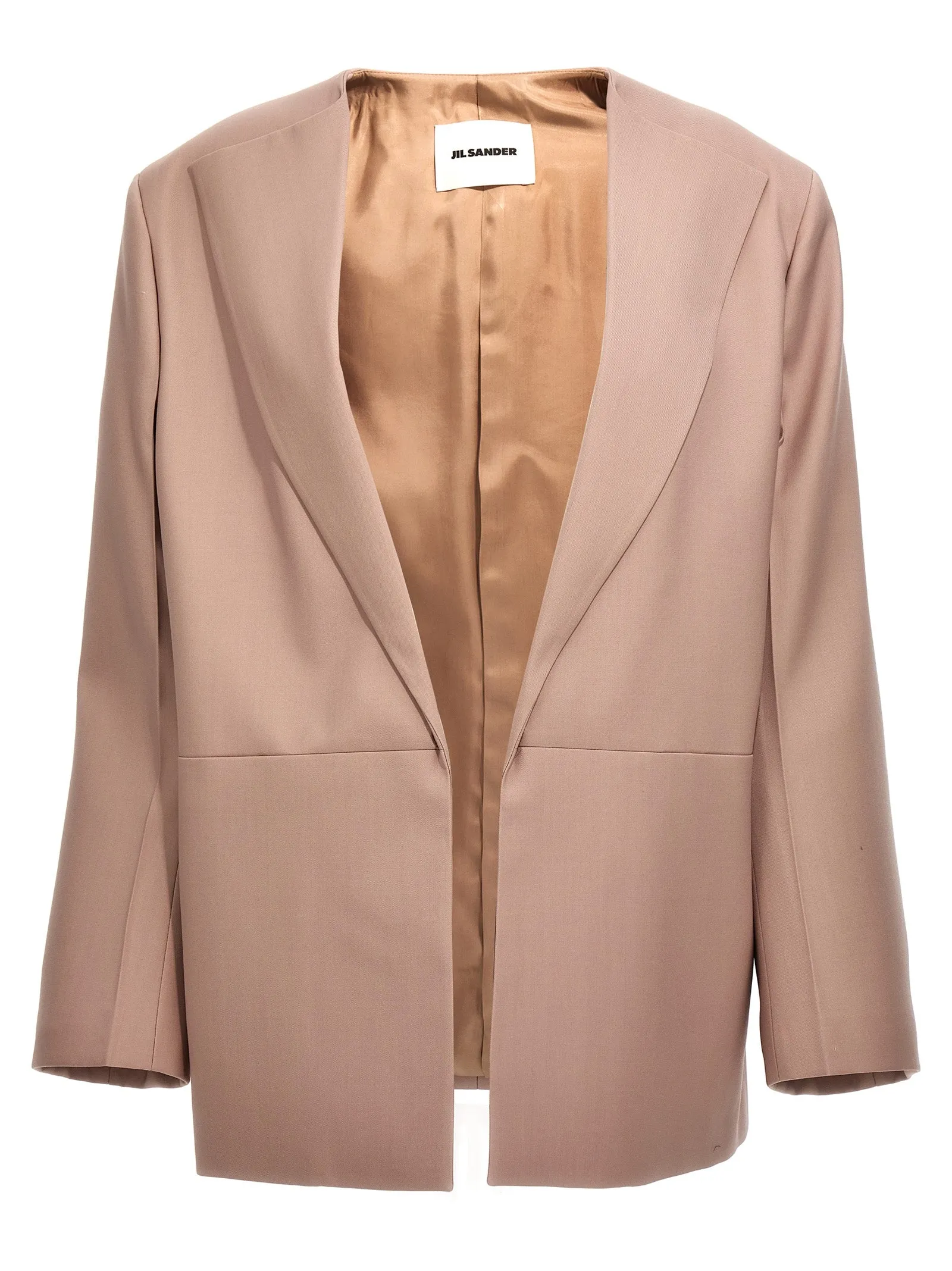 Single-Breasted Blazer Jacket Blazers Beige