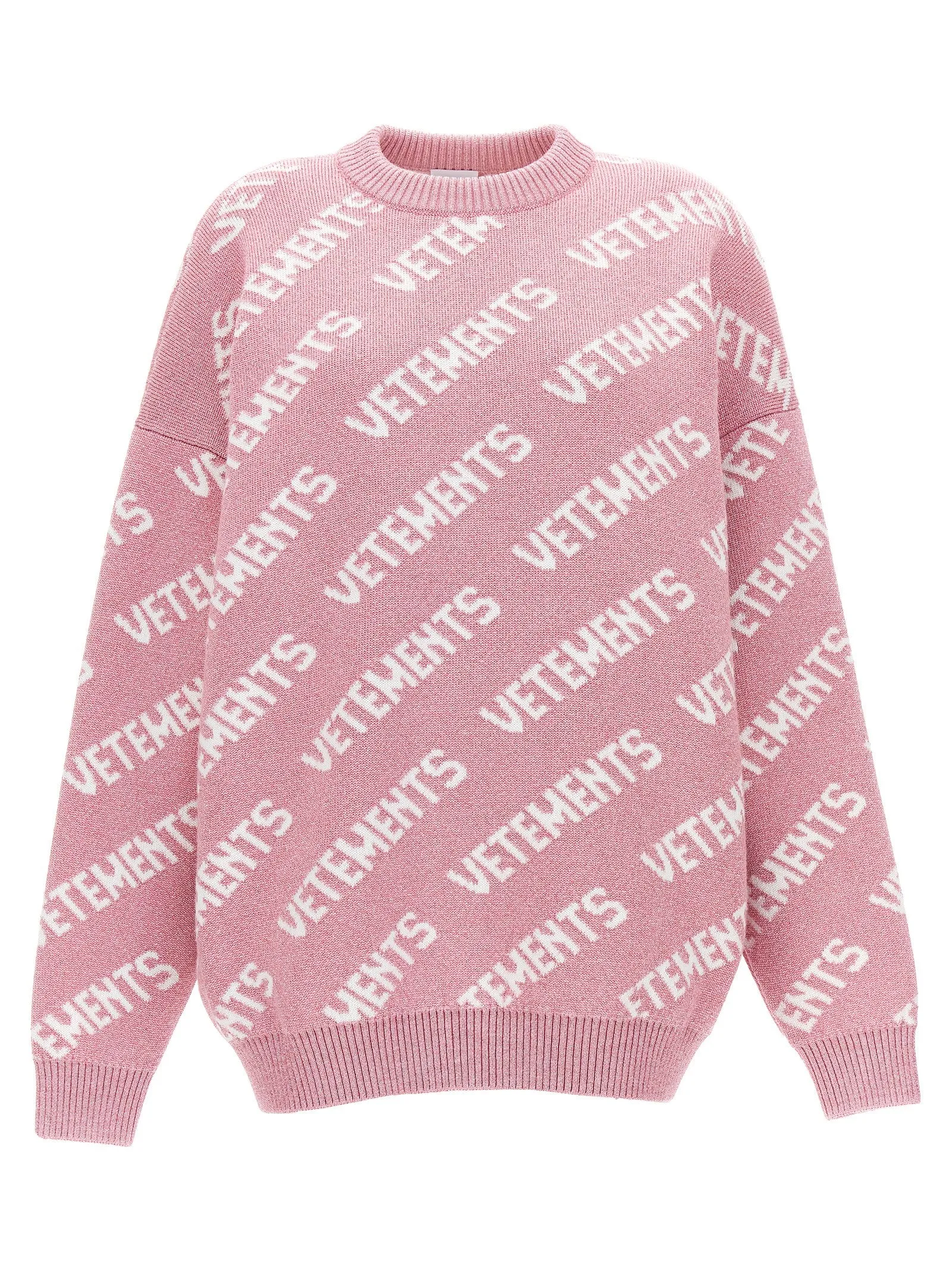 Lurex Monogram Sweater Maglioni Rosa