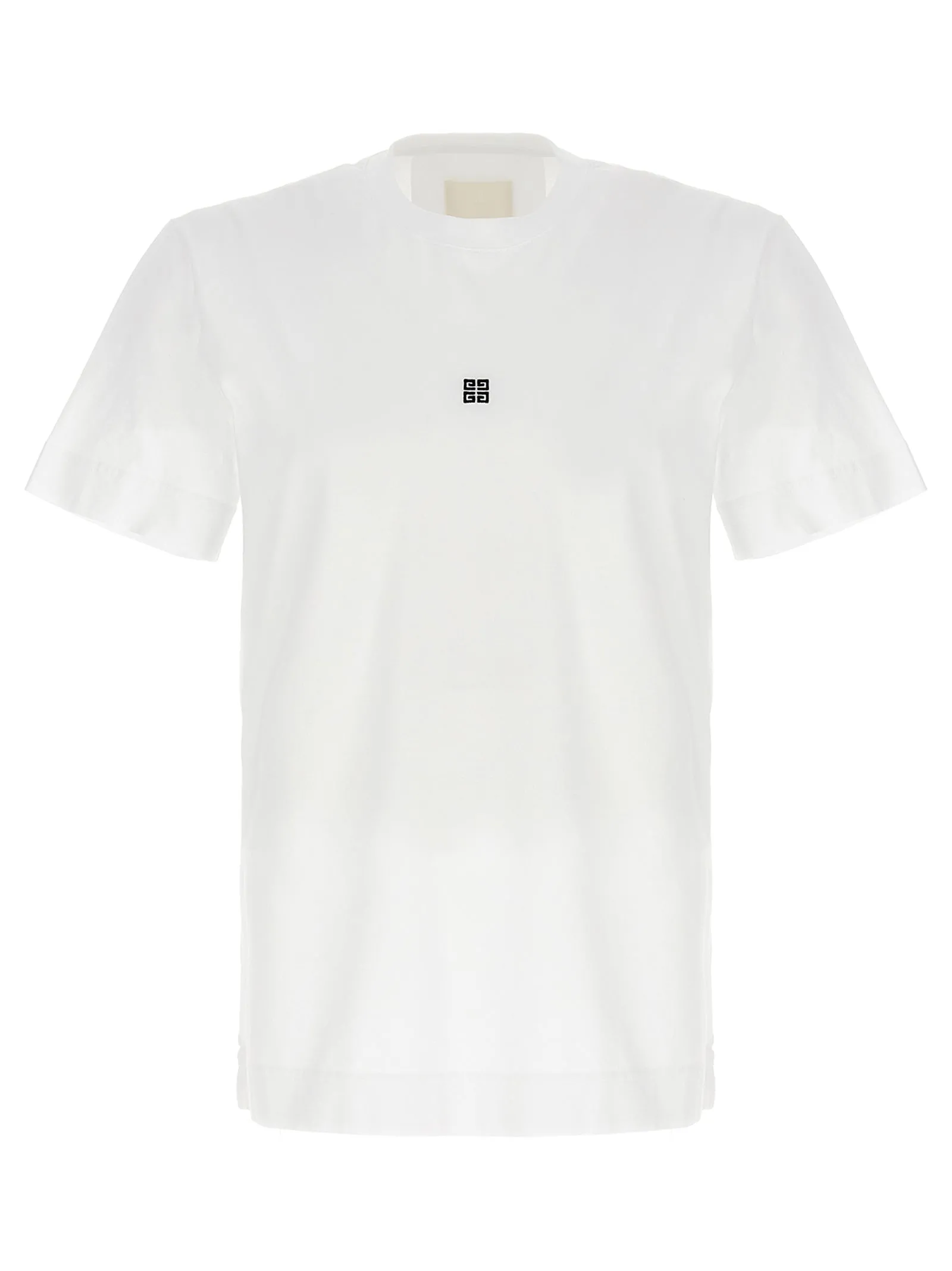 Embroidered Logo T Shirt Bianco/Nero