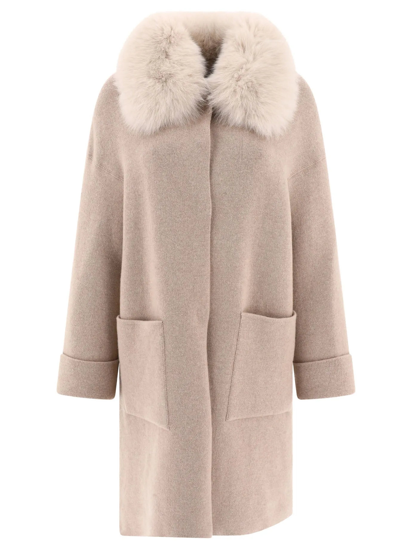 Wool And Cashmere Coat Coats Beige