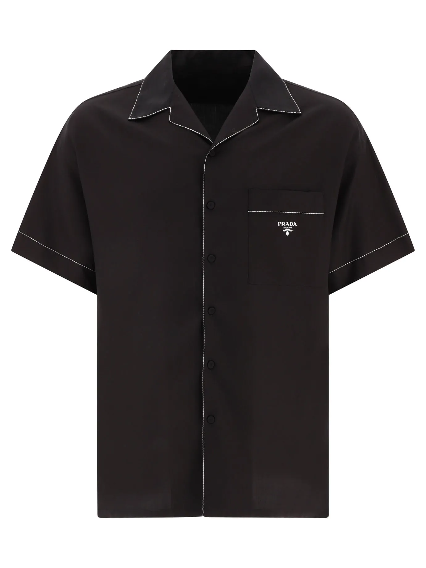 Shirt With Contrasting Stitching Shirts Nero