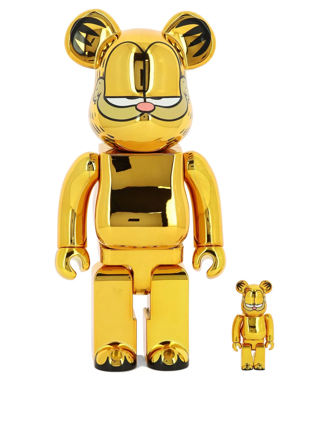 Medicom 100% + 400% Garfield Gold Chrome Be@Rbrick Assorted Decorative Accessories Arancione