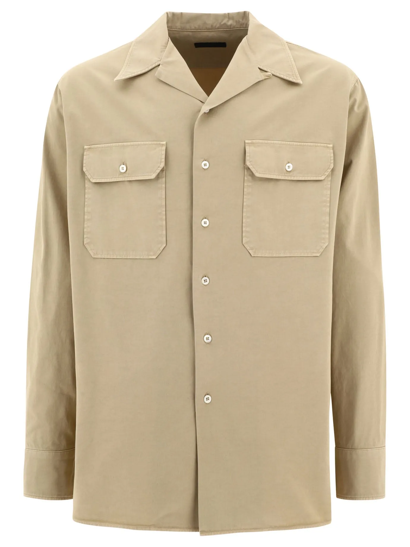 Shirt With Flap Pockets Shirts Beige