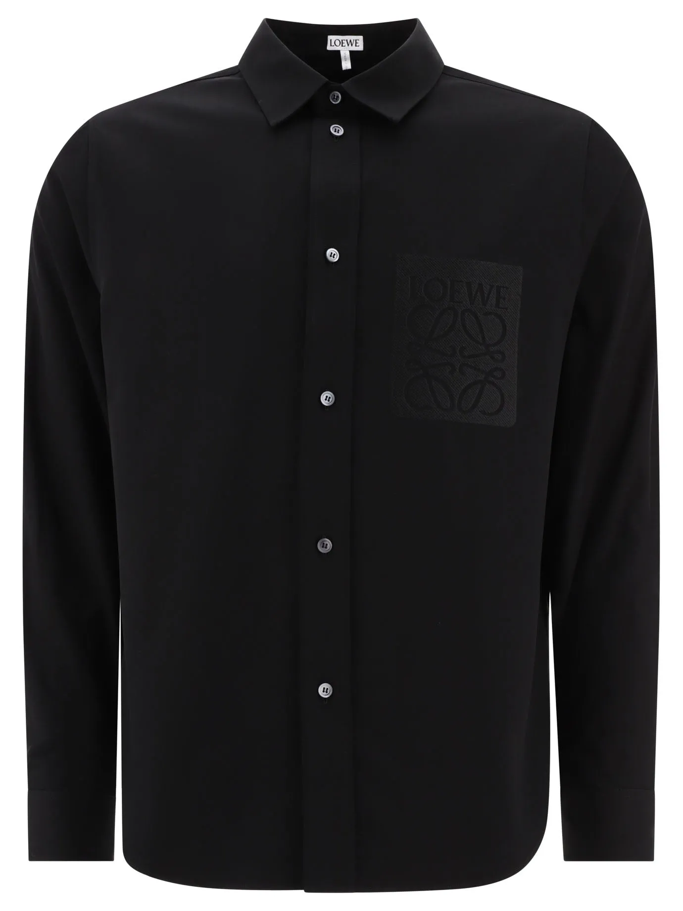 Anagram Cotton Shirt Shirts Nero