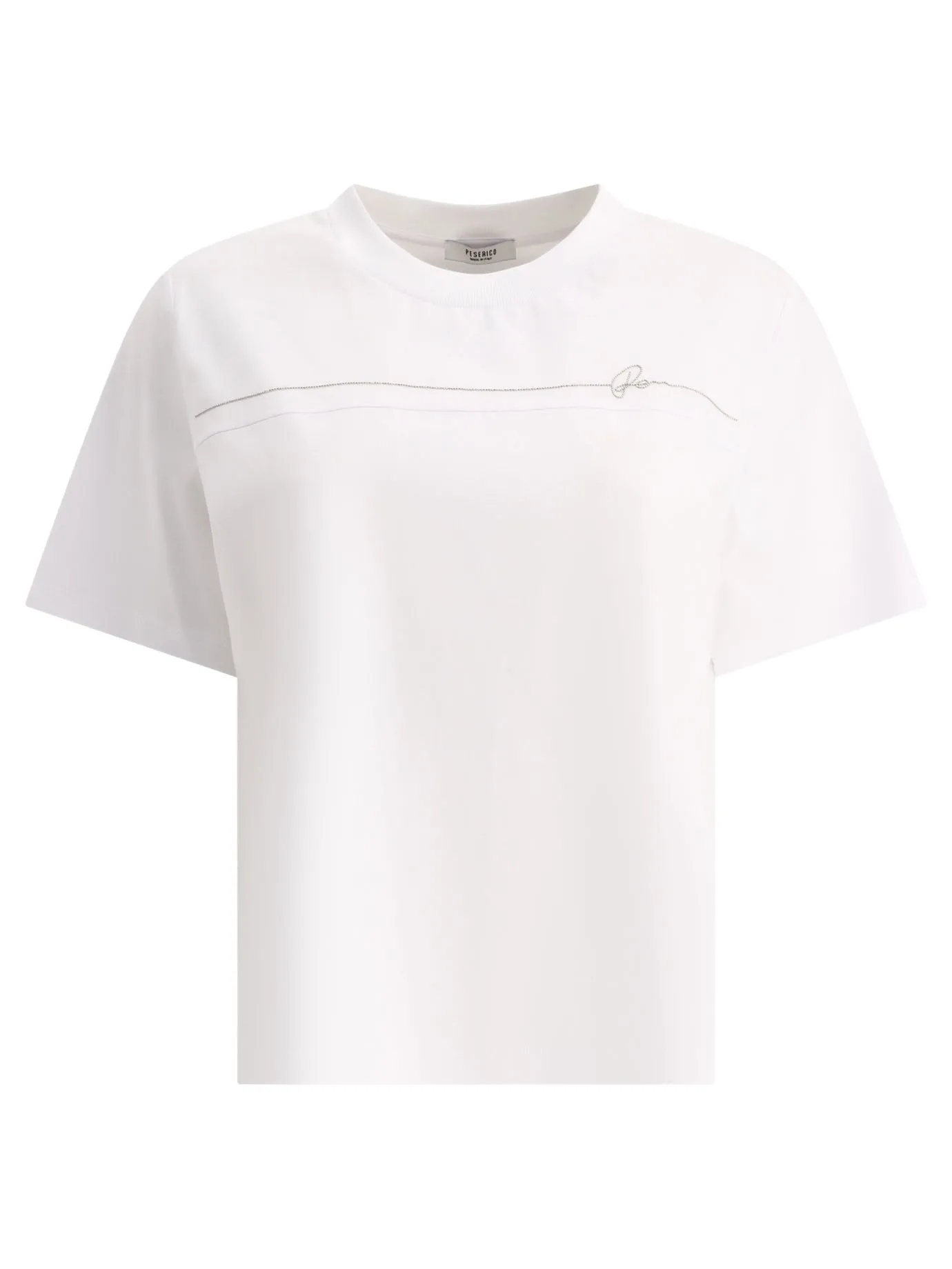 T-Shirt With Bright Detail T-Shirts Bianco