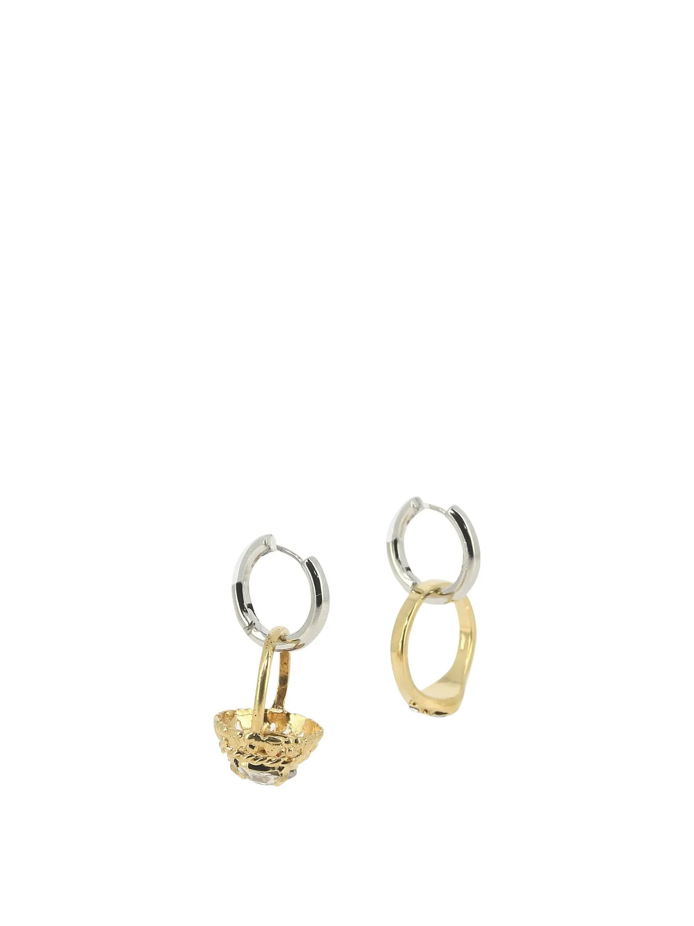 Asymmetric Earrings With Rings Jewels Silver