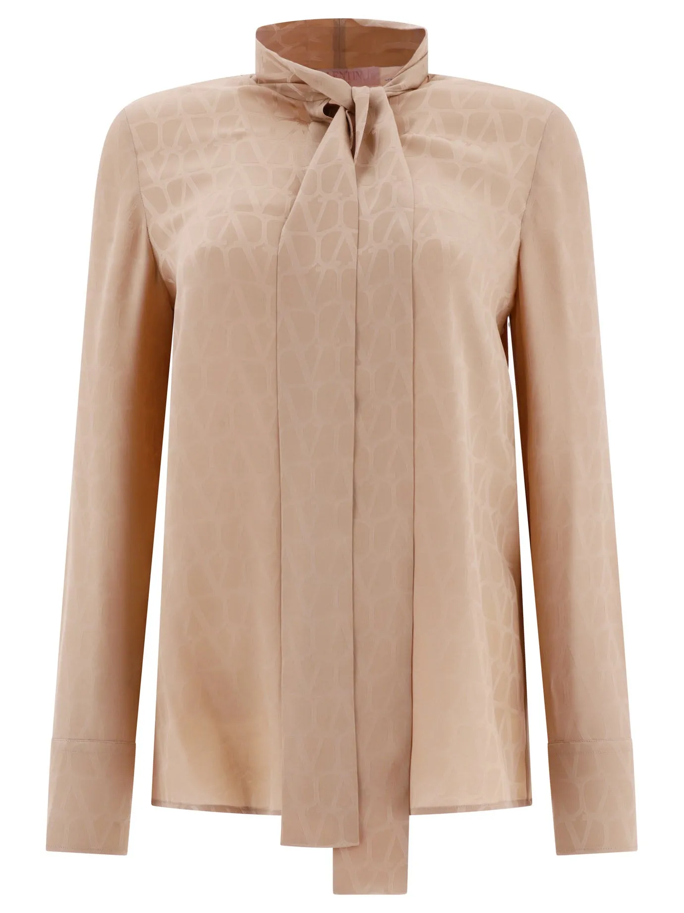 Silk Jacquard Toile Iconographe Shirt Top Rosa