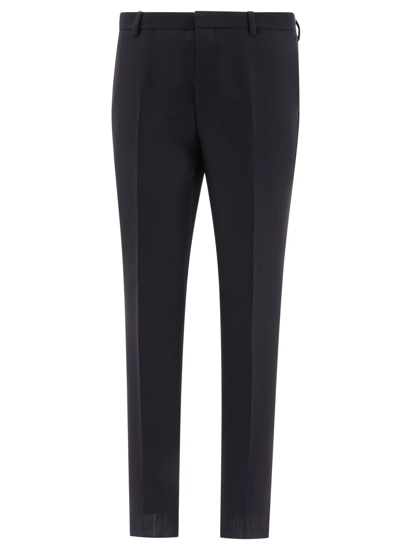 Mohair Wool Pants Trousers Blu