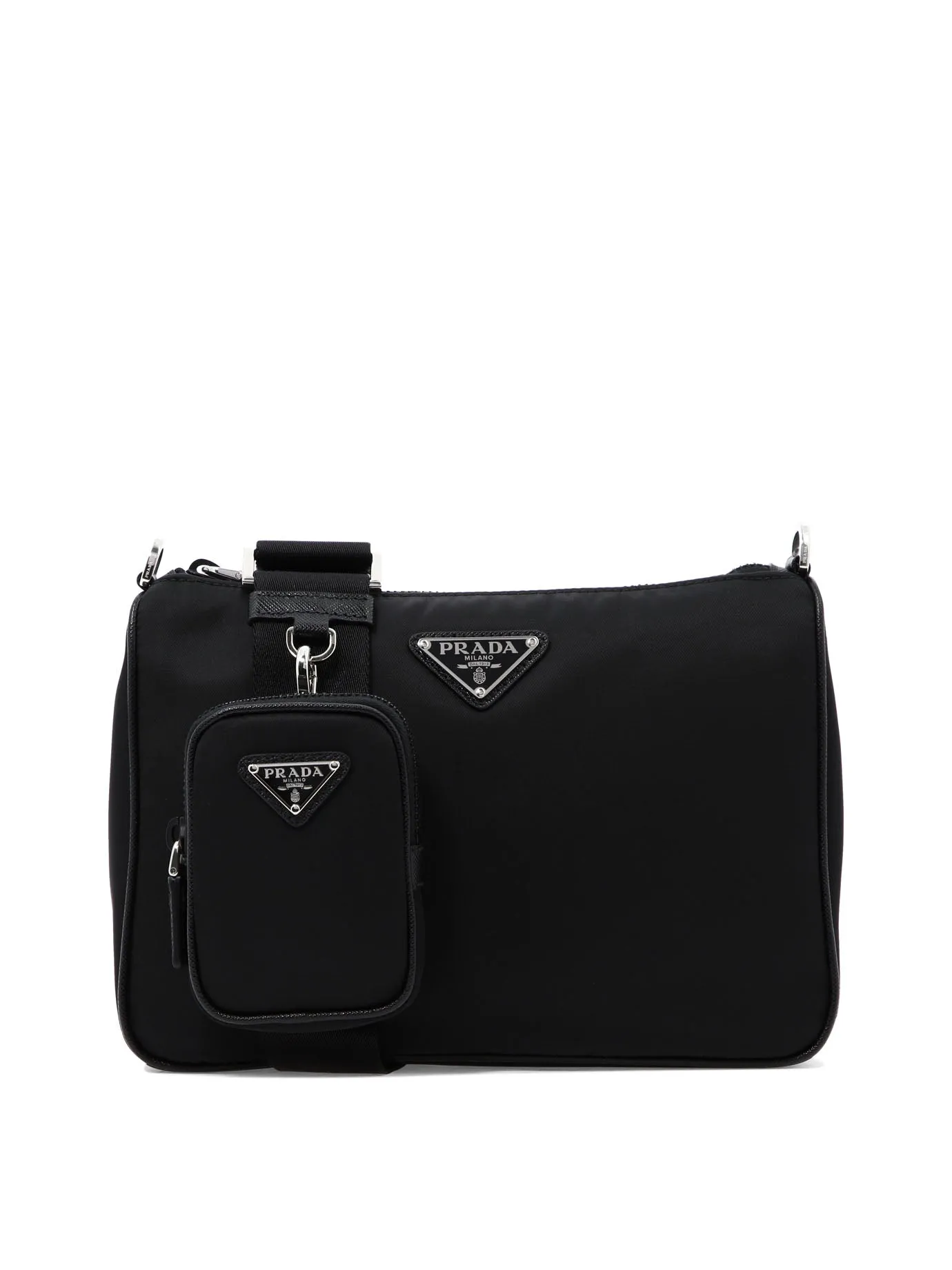 Re-Nylon And Saffiano Crossbody Bag Borse A Tracolla Nero