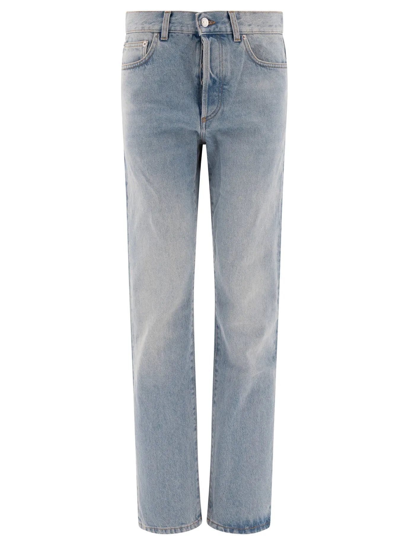 Lunghi Regolari Jeans Celeste