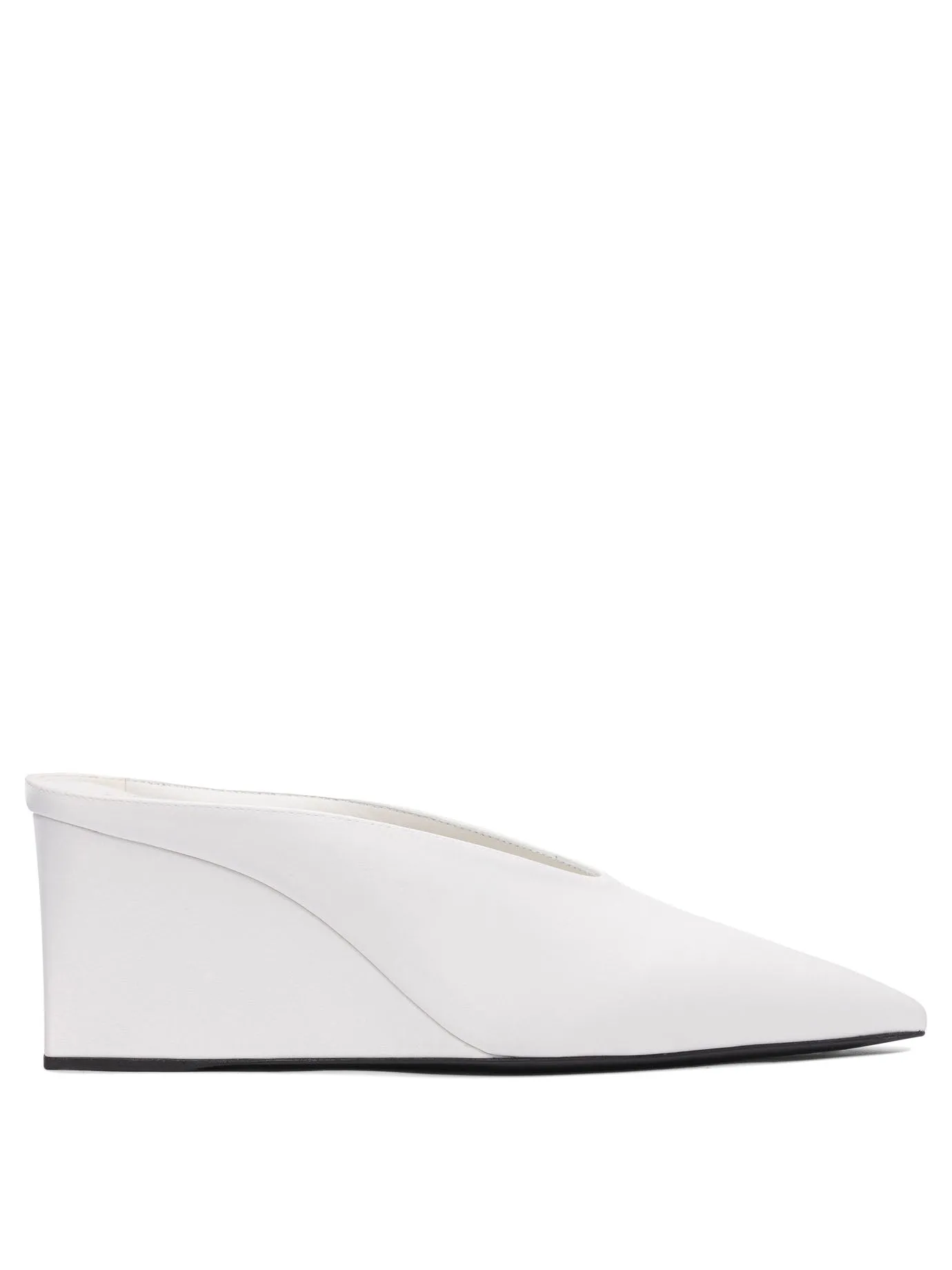 Wedge Mules 75 Mm Heeled Shoes Bianco