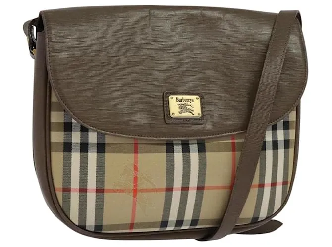 Autre Marque Borsa a spalla Burberrys Nova Check Beige Auth 113234