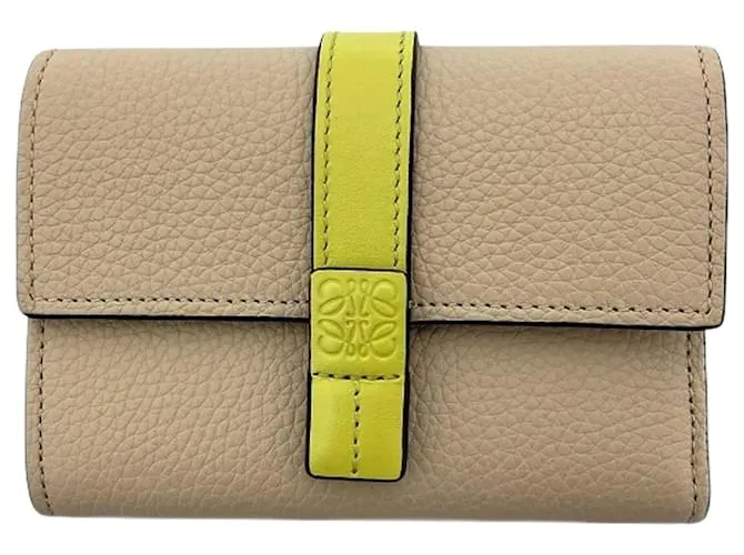 Portafoglio verticale Loewe C660S86X01 Beige D'oro