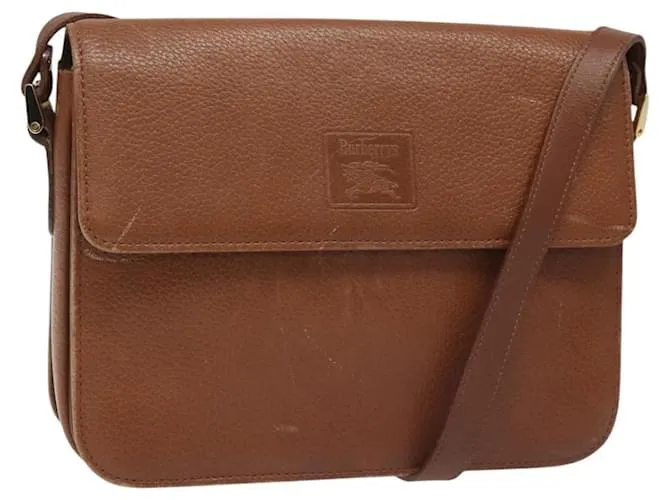 Autre Marque Borsa a Spalla Burberrys in Pelle Marrone Oro Auth 112186 D'oro
