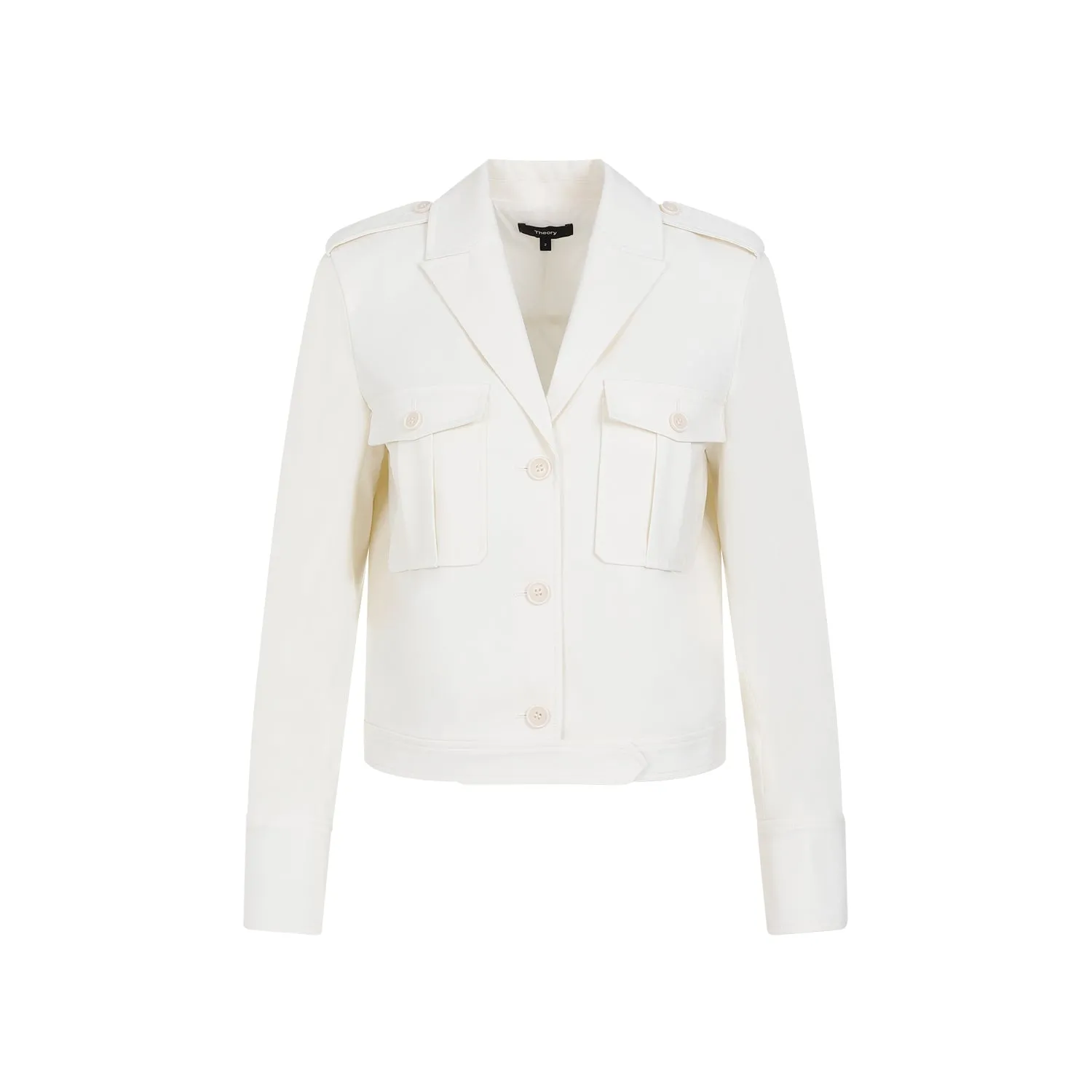Ivory Wool Boxy Jacket