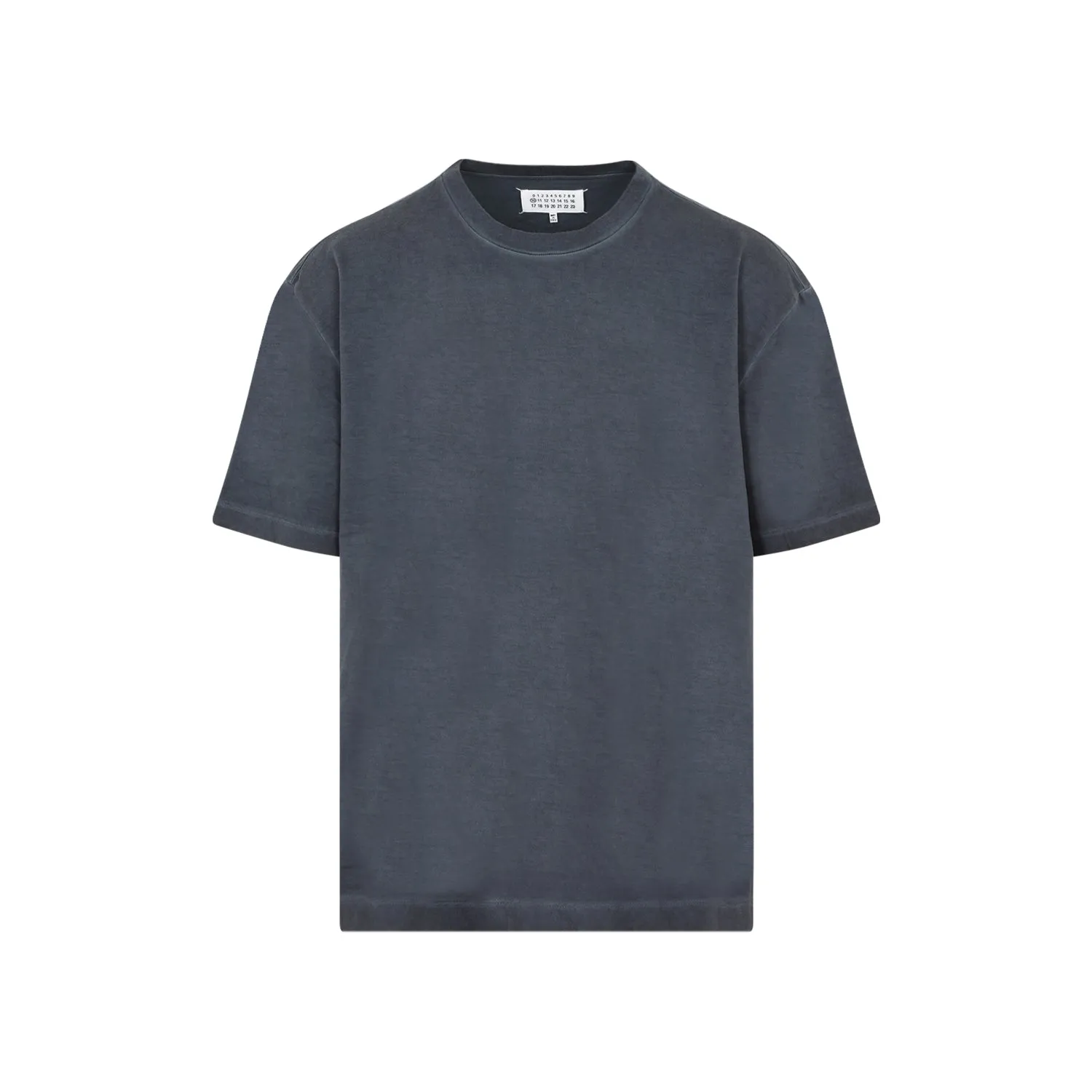 Anthracite Gray Cotton Drop Shoulders T-Shirt