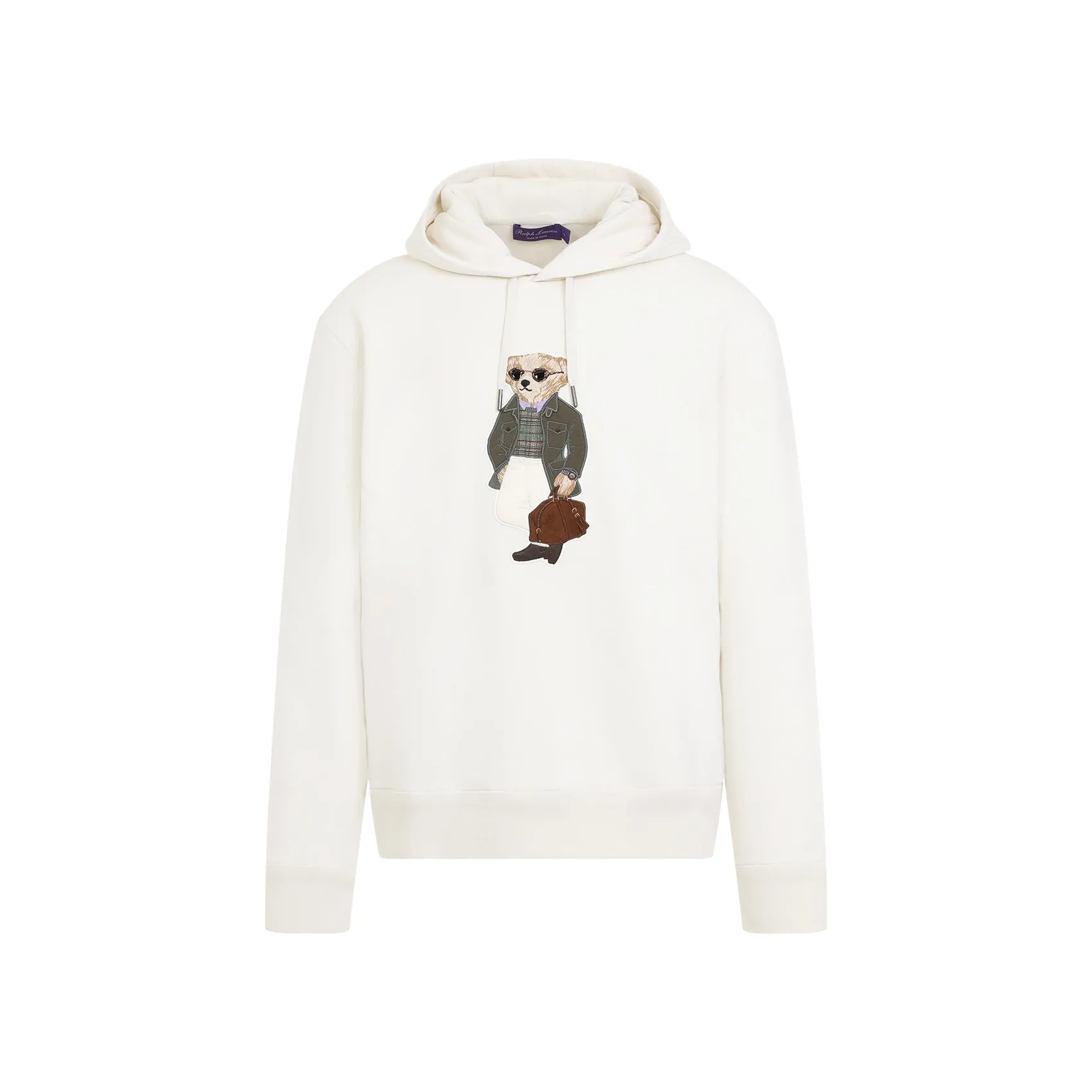 Classic Cream White Cotton Bear Hoodie